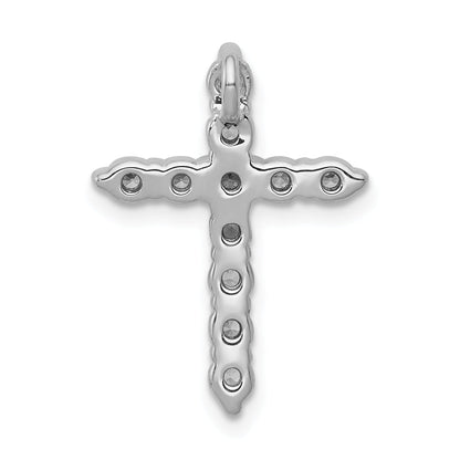 10K White Gold 10K 1/2Ct. Diamond Cross Chain Slide