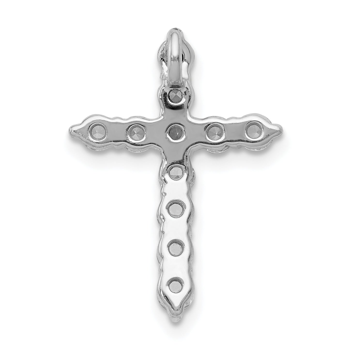 10K White Gold 10K 3/4Ct. Diamond Cross Chain Slide