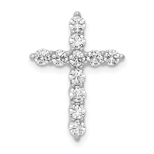 10K White Gold 10K 3/4Ct. Diamond Cross Chain Slide