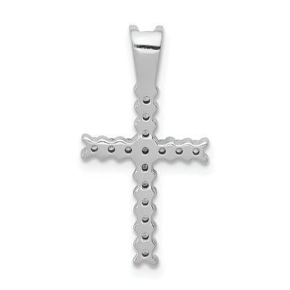 10K White Gold 10K 1/4Ct. Diamond Latin Cross Pendant