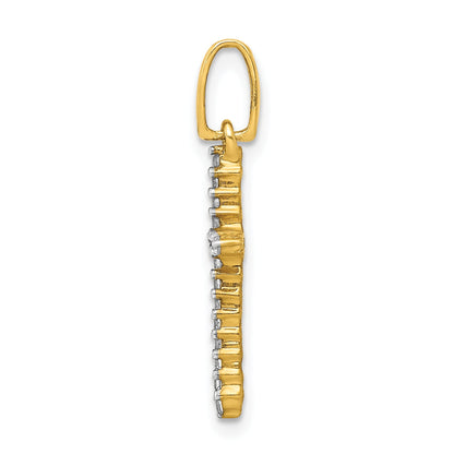 10K Yellow Gold 10K 1/6Ct. Diamond Cross Pendant