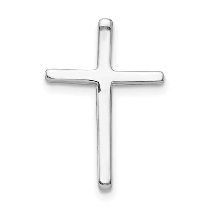 10K White Gold 10K .03Ct. Diamond Cross Chain Slide