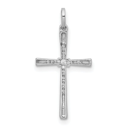 10K White Gold 10K 1/10Ct. Diamond Cross Pendant