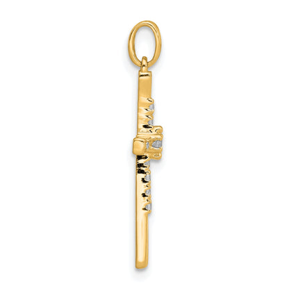 10K Yellow Gold 10K 1/10Ct. Diamond Cross Pendant