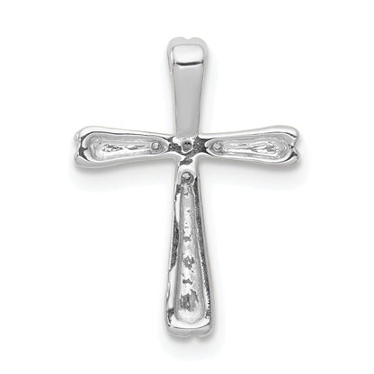 10K White Gold 10K 1/20Ct. 5-Stone Diamond Cross Chain Slide