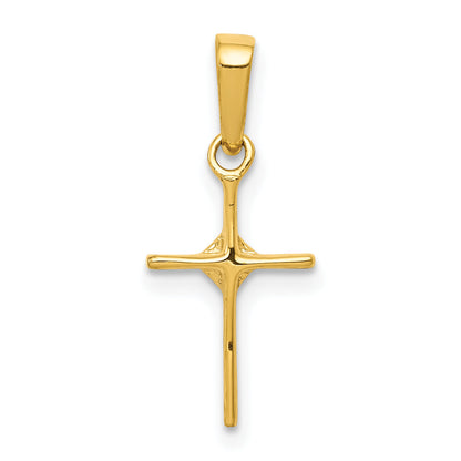 10K Yellow Gold 10K Small .01Ct. Diamond Cross Pendant