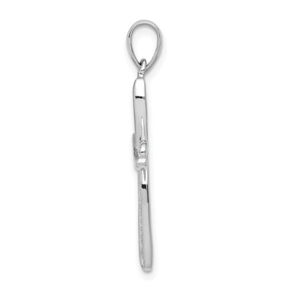 10K White Gold 10K 1/15Ct. Diamond Cross Pendant