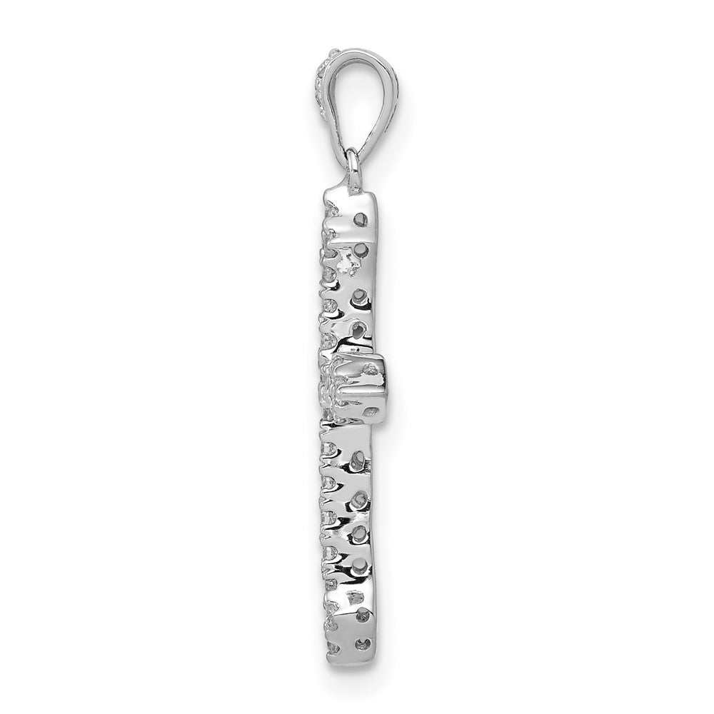 14k White Gold 1/5 Ct. Lab Grown Diamond VS/SI+ G+ Cross Pendant