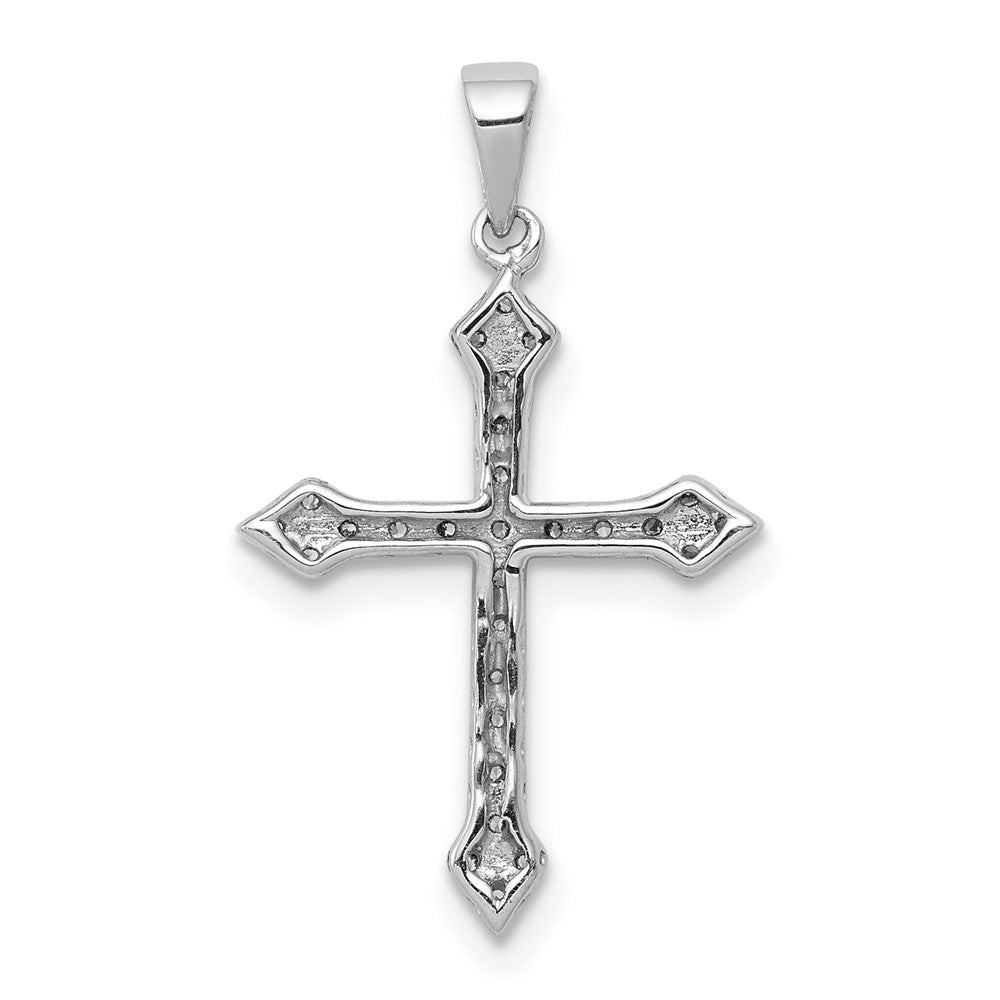 14k White Gold 1/5 Ct. Lab Grown Diamond VS/SI+ G+ Cross Pendant
