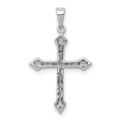 14k White Gold 1/5 Ct. Lab Grown Diamond VS/SI+ G+ Cross Pendant