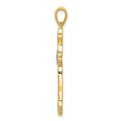 10K Yellow Gold 10K 1/10Ct. Diamond Cross Pendant