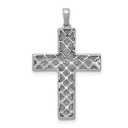 14k White Gold 1/2 Ct. Lab Grown Diamond VS/SI+ G+ Latin Cross Pendant