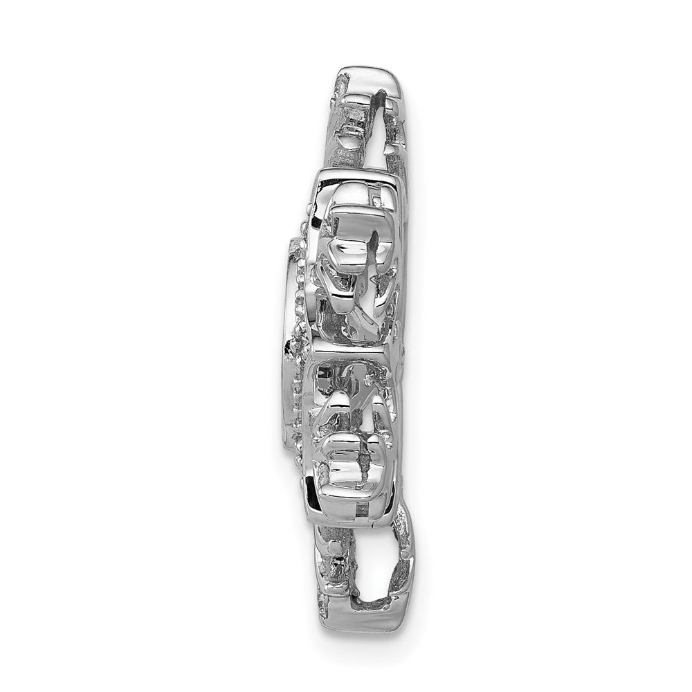 14k White Gold 3/8 Ct. Lab Grown Diamond VS/SI+ G+ Vibrant Snowflake Chain Slide Pendant