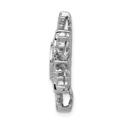 14k White Gold 3/8 Ct. Lab Grown Diamond VS/SI+ G+ Vibrant Snowflake Chain Slide Pendant