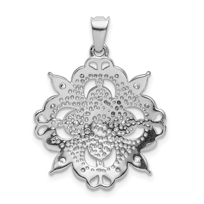 14k White Gold 1/4 Ct. Lab Grown Diamond VS/SI+ G+ Filigree Pendant