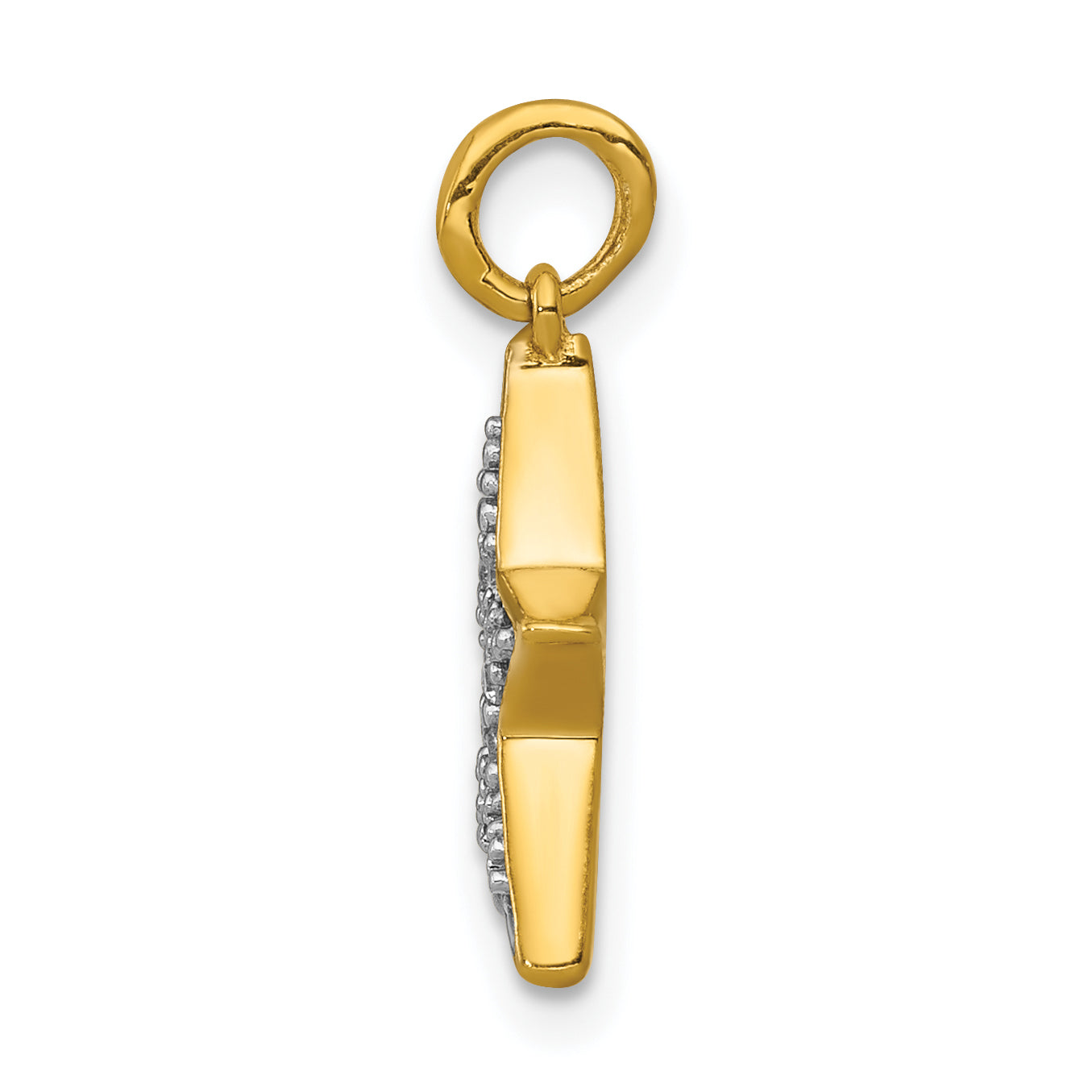 10K Yellow Gold Diamond Star Charm