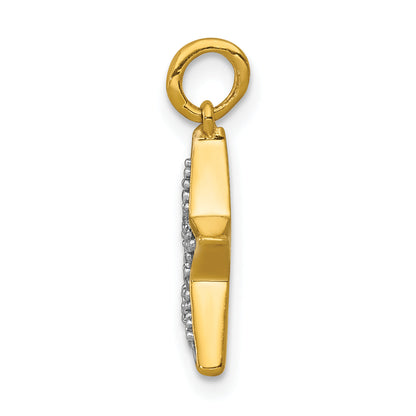 10K Yellow Gold Diamond Star Charm