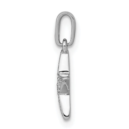 14K White Gold 1/10Ct. Diamond Star Pendant