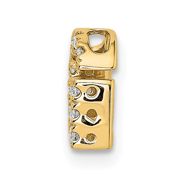 10K Yellow Gold 10K Diamond Letter G Initial Charm