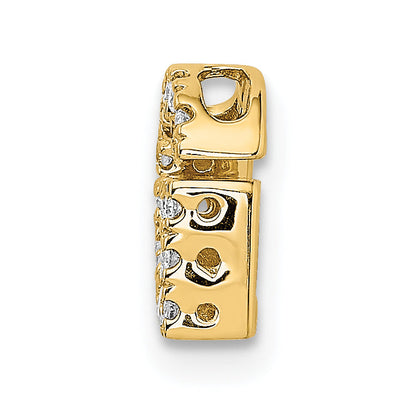 10K Yellow Gold 10K Diamond Letter G Initial Charm