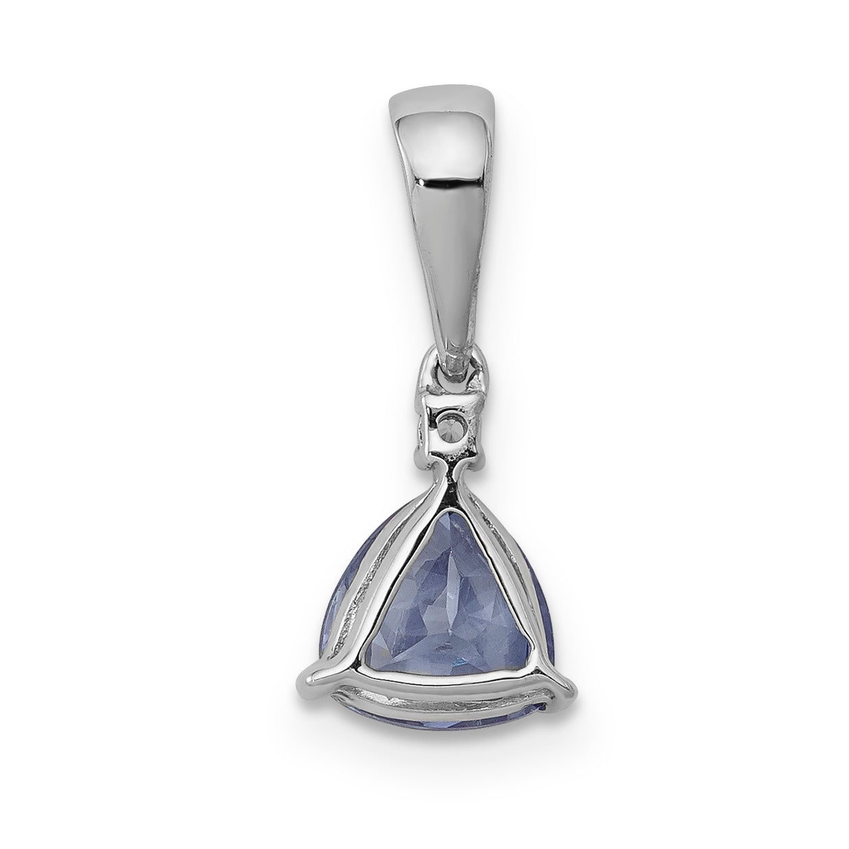 14k White Gold 14k White Gold .72 Tanzanite Diamond Pendant