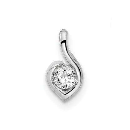 14k White Gold 1/6 Ct. Lab Grown Diamond VS/SI+ G+ Complete Fashion Pendant