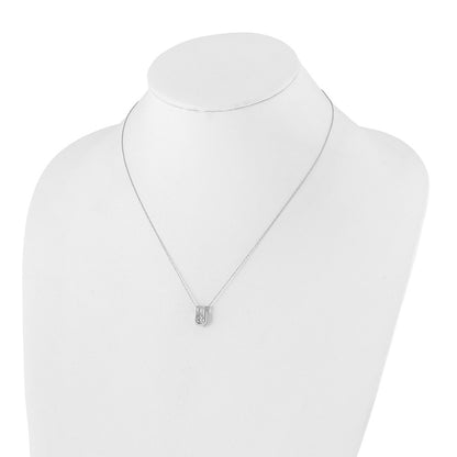 14k White Gold 1/3 Ct. Lab Grown Diamond VS/SI+ G+ 18 inch U-Shape Pendant Necklace