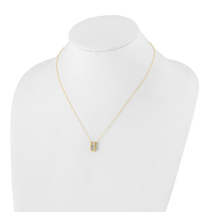 14k Yellow Gold 1/3 Ct. Lab Grown Diamond VS/SI+ G+ 18 inch U-Shape Pendant Necklace
