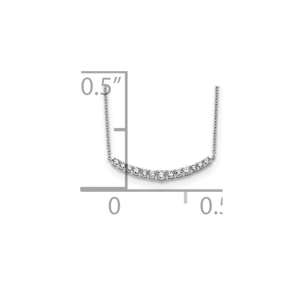 14K White Gold True Origin 1/2 Carat Lab Grown Diamond Vs+ F+ Complet 18 Inch Fashion Bar Necklace