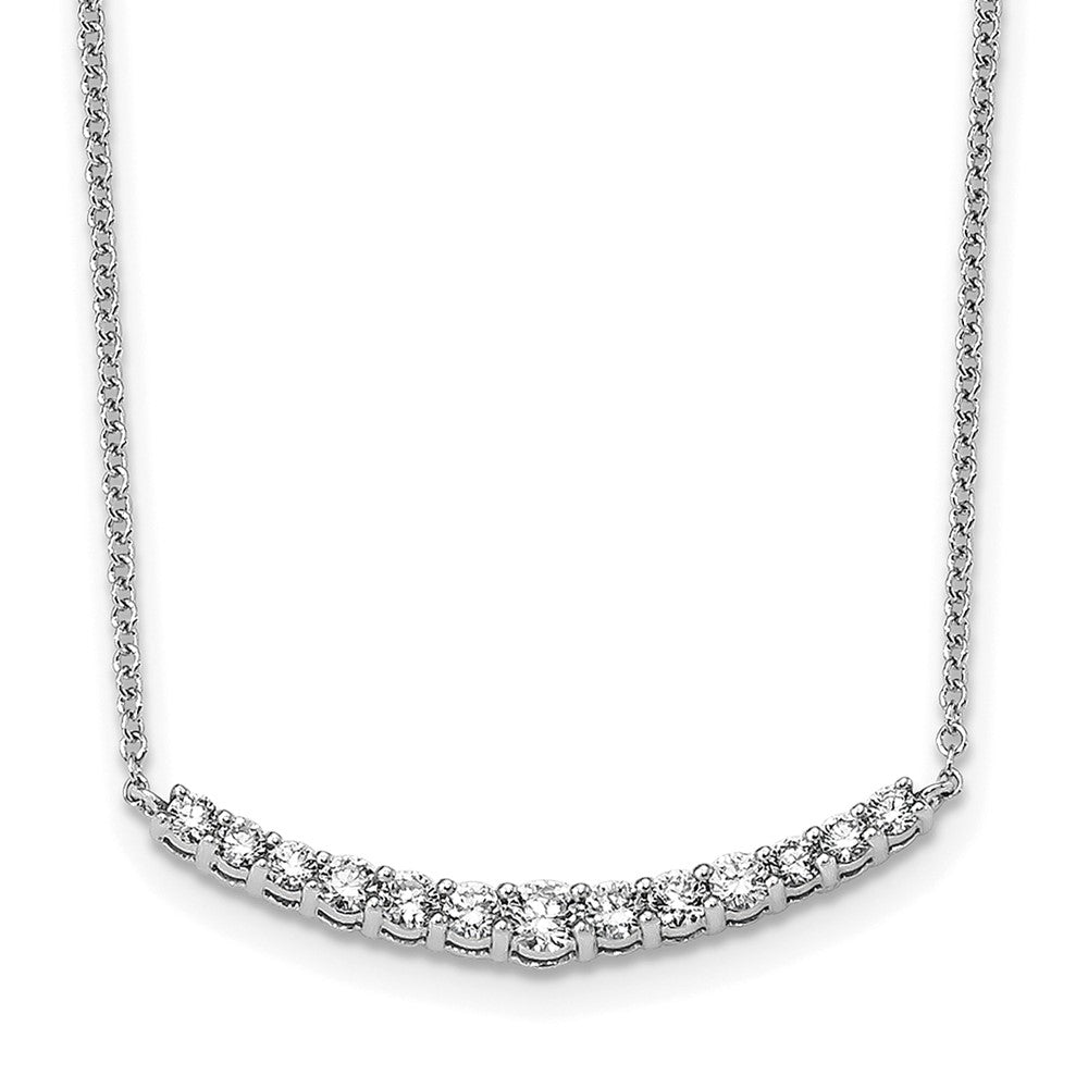 14k White Gold 1/2 Ct. Lab Grown Diamond VS/SI+ G+ 18 inch Fashion Bar Necklace