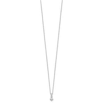 14k White Gold 1/3 Ct. Lab Grown Diamond VS/SI+ G+ 18 inch Pendant Necklace