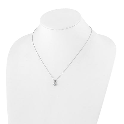 14k White Gold 1/3 Ct. Lab Grown Diamond VS/SI+ G+ 18 inch Pendant Necklace