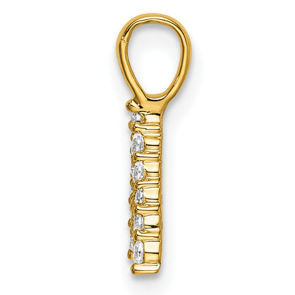 14k Yellow Gold 1/8 Ct. Lab Grown Diamond VS/SI+ G+ Letter A Initial Pendant