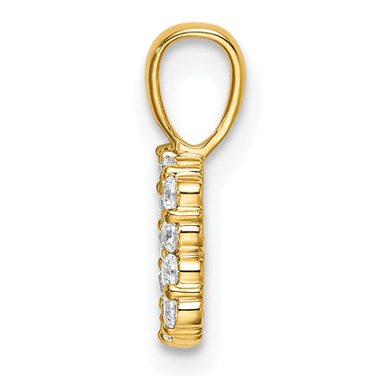 14k Yellow Gold 1/8 Ct. Lab Grown Diamond VS/SI+ G+ Letter B Intitial Pendant