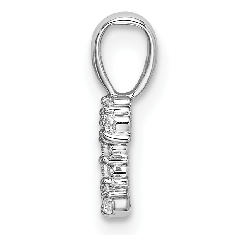 14k White Gold 1/10 Ct. Lab Grown Diamond VS/SI+ G+ Letter C Initial Pendant