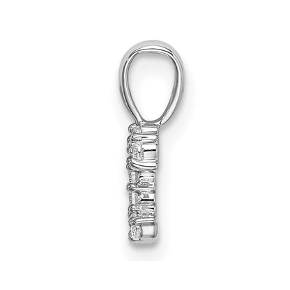 14k White Gold 1/10 Ct. Lab Grown Diamond VS/SI+ G+ Letter C Initial Pendant