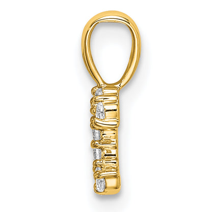 14k Yellow Gold 1/10 Ct. Lab Grown Diamond VS/SI+ G+ Letter C Initial Pendant