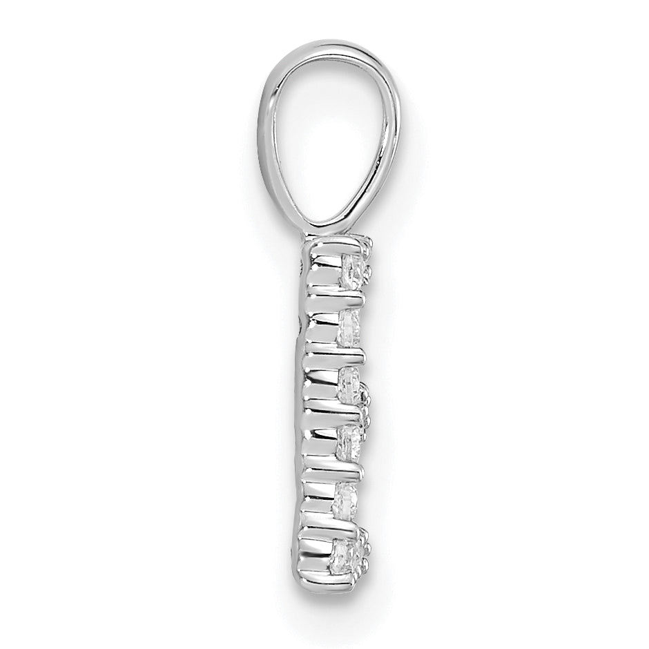 14k White Gold 1/8 Ct. Lab Grown Diamond VS/SI+ G+ Letter E Initial Pendant