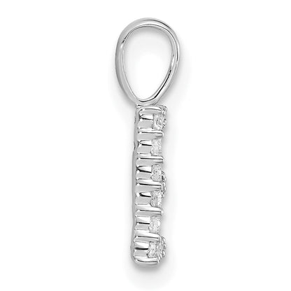 14k White Gold 1/8 Ct. Lab Grown Diamond VS/SI+ G+ Letter E Initial Pendant