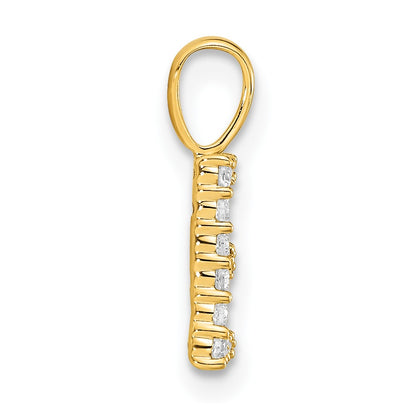 14k Yellow Gold 1/8 Ct. Lab Grown Diamond VS/SI+ G+ Letter E Initial Pendant