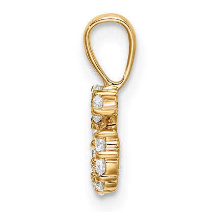 14k Yellow Gold 1/8 Ct. Lab Grown Diamond VS/SI+ G+ Letter G Intitial Pendant