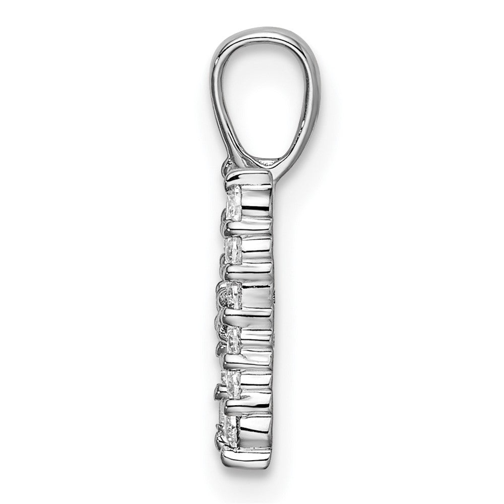 14k White Gold 1/6 Ct. Lab Grown Diamond VS/SI+ G+ Letter H Initial Pendant