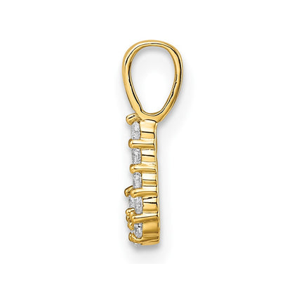 14k Yellow Gold 1/10 Ct. Lab Grown Diamond VS/SI+ G+ Letter J Initial Pendant