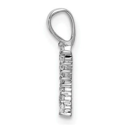 14k White Gold 1/8 Ct. Lab Grown Diamond VS/SI+ G+ Letter K Initial Pendant