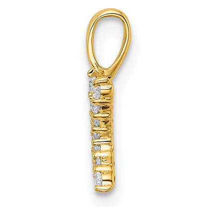 14k Yellow Gold 1/8 Ct. Lab Grown Diamond VS/SI+ G+ Letter K Initial Pendant