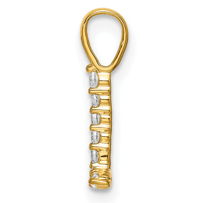 14k Yellow Gold 1/10 Ct. Lab Grown Diamond VS/SI+ G+ Letter L Initial Pendant