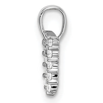 14k White Gold 1/6 Ct. Lab Grown Diamond VS/SI+ G+ Letter M Initial Pendant