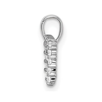 14k White Gold 1/6 Ct. Lab Grown Diamond VS/SI+ G+ Letter M Initial Pendant