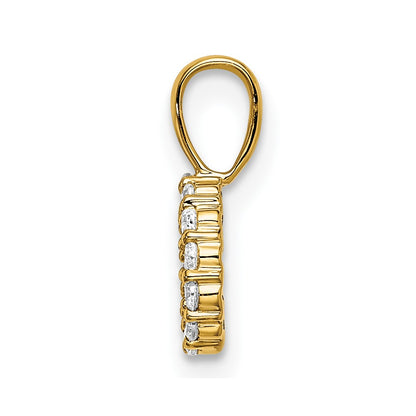 14k Yellow Gold 1/8 Ct. Lab Grown Diamond VS/SI+ G+ Letter O Intitial Pendant