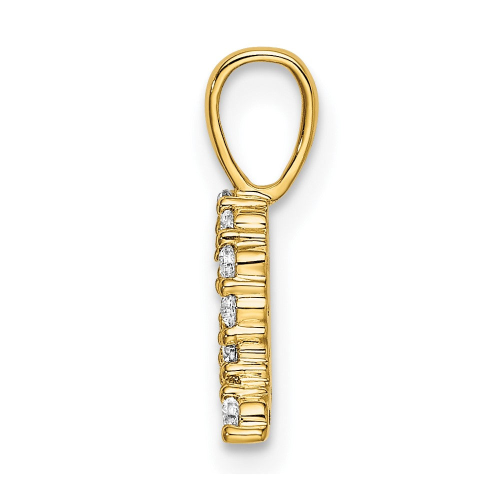 14k Yellow Gold 1/6 Ct. Lab Grown Diamond VS/SI+ G+ Letter Q Initial Pendant